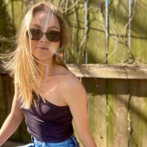 Ribbed one should vintage wash tank